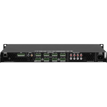 Monacor PA-8125DX Wielofunkcyjny, 8-strefowy wzmacniacz matrycowo-miksujący, 8 x 125W, 4 x 250W